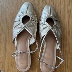 Anthropology gold sandals